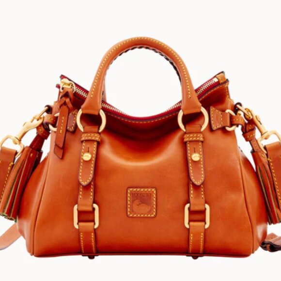 Dooney & Bourke *rare red leather* Florentine Micro Satchel - Picture 2 of 8